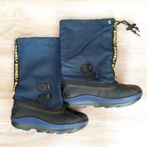 Sorel Blue Winter Felt Lined Boots Youth Sz
